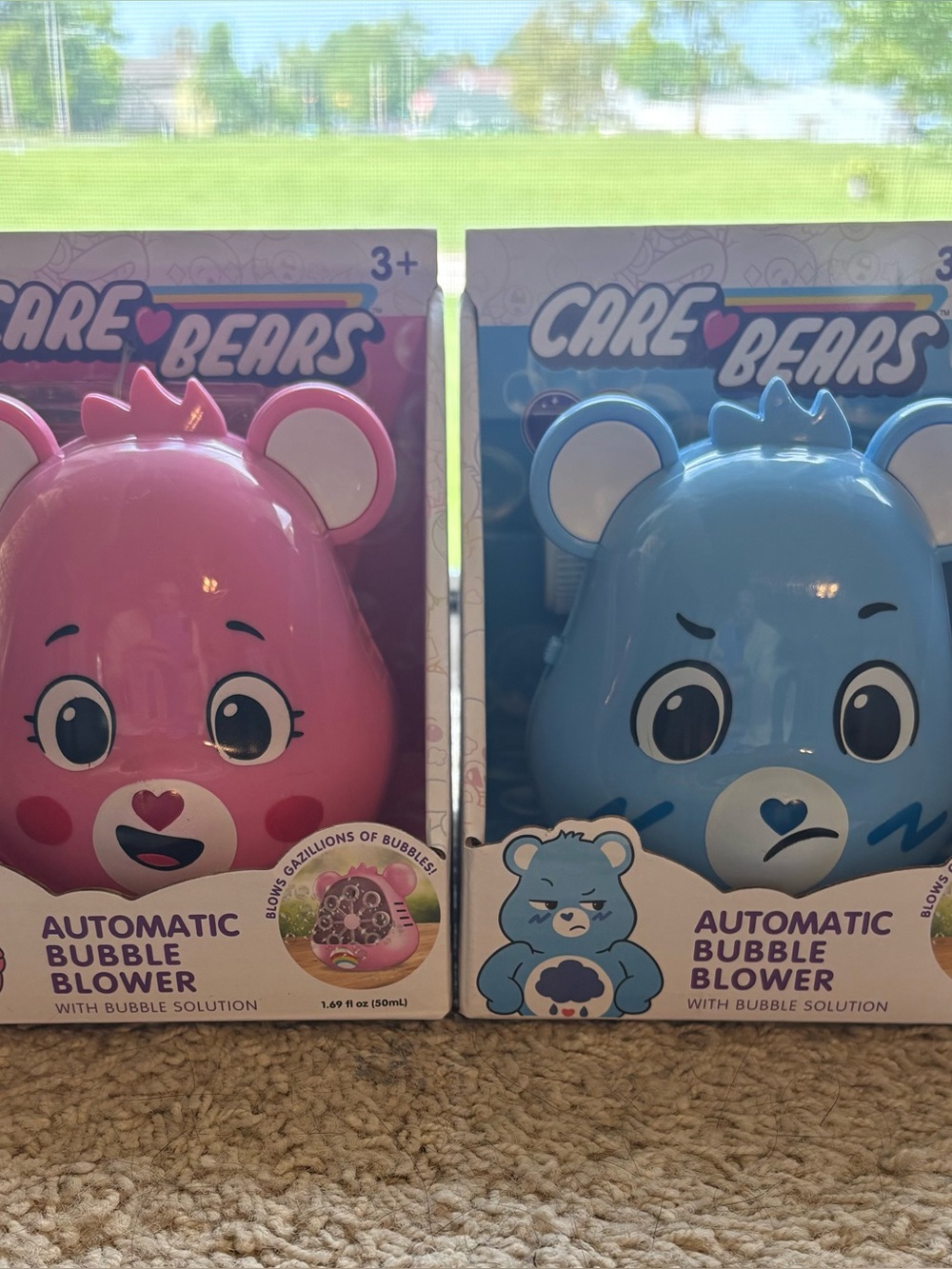 Care Bears Cheer Bear and Grumpy Bear Automatic Bubble Blowers